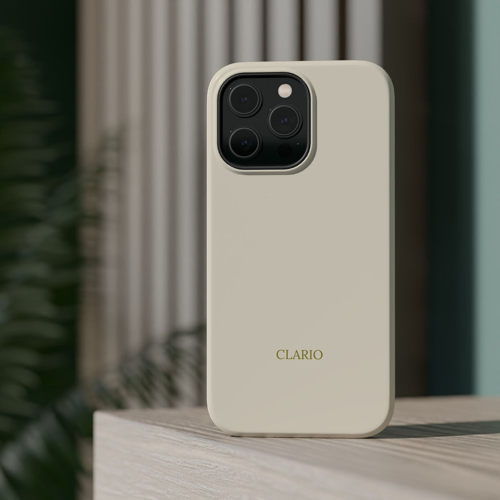 The Classic Clario Phone Case | Cream